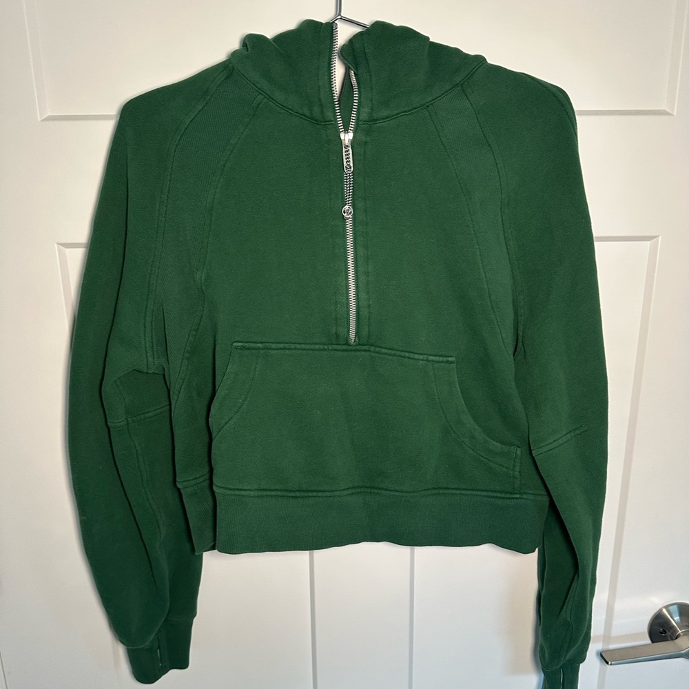 Lululemon Forest Green Half-Zip Scuba